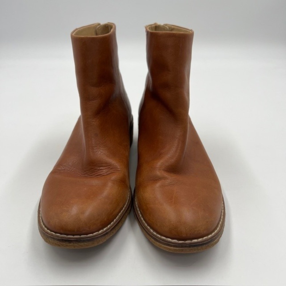 Sperry Top-Sider Womens Tan Leather Back Zip‎ Ankle Boots STS82011 Size 7/6.5